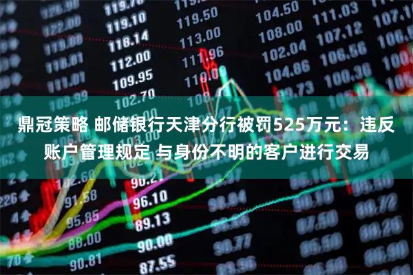 鼎冠策略 邮储银行天津分行被罚525万元：违反账户管理规定 与身份不明的客户进行交易