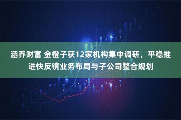 涵乔财富 金橙子获12家机构集中调研，平稳推进快反镜业务布局与子公司整合规划